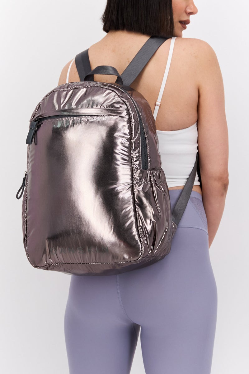 Danskin Women Lowry Brand Logo Backpack 42 H x 32 L x 12 W cm, Bronze - Image 3