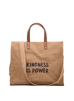 JML Original niche large capacity kraft paper tote bag female college students commuting shoulder handbag  - Image 1