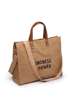 JML Original niche large capacity kraft paper tote bag female college students commuting shoulder handbag  - Image 2