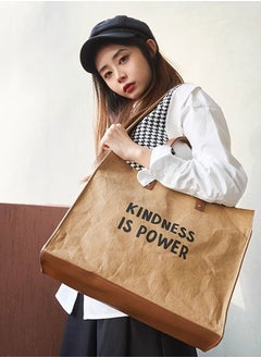 Original niche large capacity kraft paper tote bag female college students commuting shoulder handbag - pzsku/Z3DCBE3425D00732839A1Z/45/_/1740116699/b923467b-993a-42bc-b1d2-916de109c249