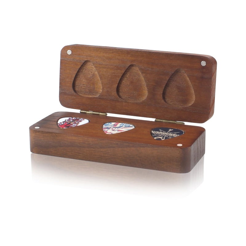 SOACH 62 Pack Guitar Picks with Wooden Organizer Storage Box, 3 Different Thickness Colorful Guitar Picks Plectrums for Acoustic Guitar, Electric Guitar, Bass, Ukulele (Music elements) - Image 3