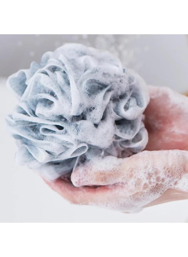 O2. 4-Piece Mesh Bath Sponge Loofah Set – Soft, Gentle & Rich Lather - Image 5