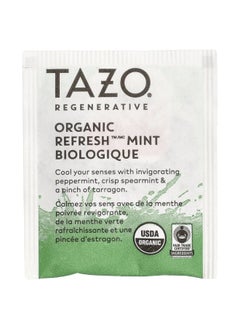TAZO TAZO, Regenerative, Herbal Tea, Organic Refresh Mint, Caffeine Free, 16 Tea Bags, 0.67 oz (19 g)  - Image 3