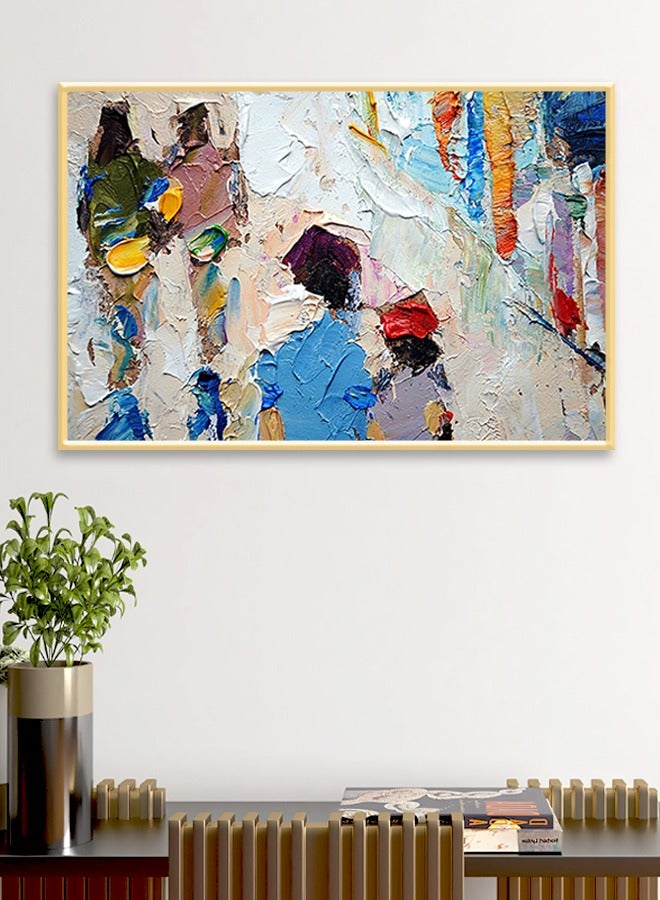 4gdran Canvas Wall Art For Wall Decoration Abstract Design With A Hollow Frame Size 120x80cm One Piece - Image 1