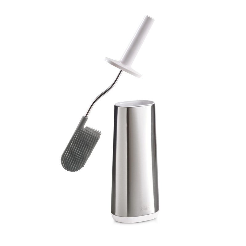 Joseph Joseph 70517 Flex Toilet Brush with Slim Holder Flexible Anti-Drip, Stainless Steel - Image 1