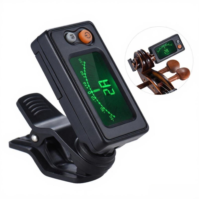 Clip-on Tuner Mini Size 180 Degree Angle Adjustment Super Anti-interference - High Accuracy Sensitivity Violin Tuner for Viola Cello Double Bass String Instruments - Image 1