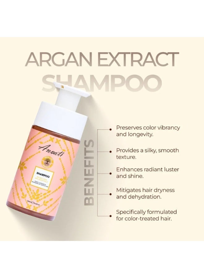 Anvati Argan Extract Shampoo 250ml – Nourishing Hair Cleanser for Smooth, Soft, Frizz-Free, Shiny Strands - Image 5