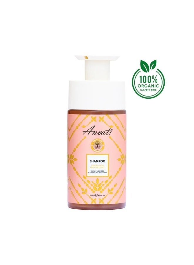 Anvati Argan Extract Shampoo 250ml – Nourishing Hair Cleanser for Smooth, Soft, Frizz-Free, Shiny Strands - Image 1