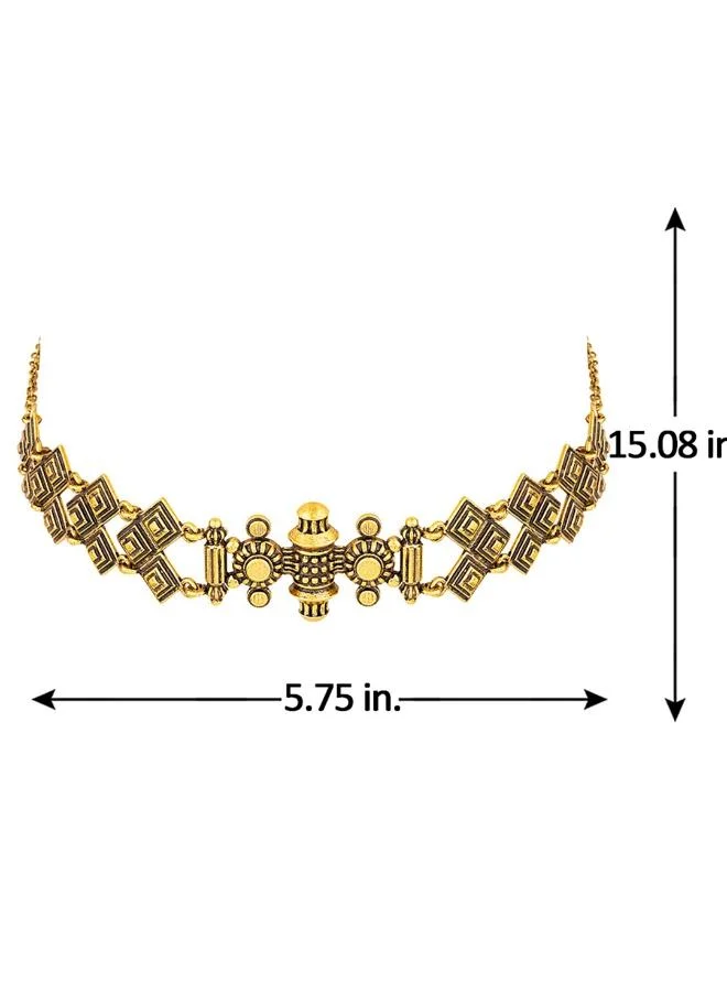 VOYLLA Temple of Love Lattice Pattern Choker Necklace