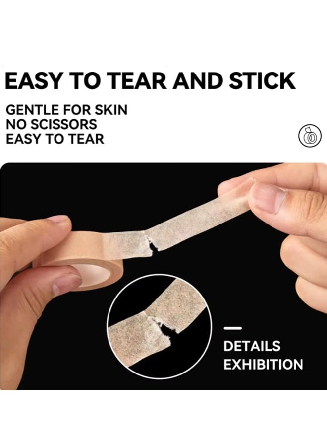 6 لفات من شريط الجلد المرن القابل للتنفس وشريط الأنف وشريط الشاش اللاصق الذاتي، بني (1.25 سم × 9.14 متر) - Image 4