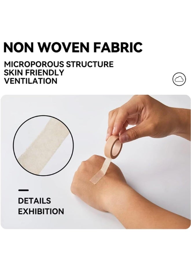 6 لفات من شريط الجلد المرن القابل للتنفس وشريط الأنف وشريط الشاش اللاصق الذاتي، بني (1.25 سم × 9.14 متر) - Image 3