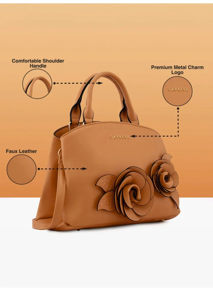 CAPRESE BLOOM SATCHEL SMALL APRICOT