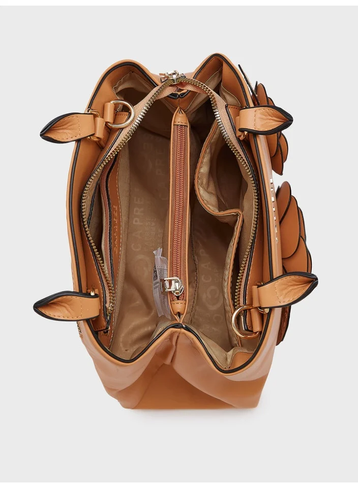 CAPRESE BLOOM SATCHEL SMALL APRICOT