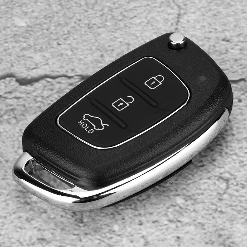 Flip 3 Button Remote Key Fob Case Shell Cover Fit For Hyundai Santa Fe (ix45) 2013-2014 - Image 2