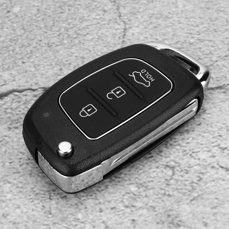 Flip 3 Button Remote Key Fob Case Shell Cover Fit For Hyundai Santa Fe (ix45) 2013-2014 - Image 4