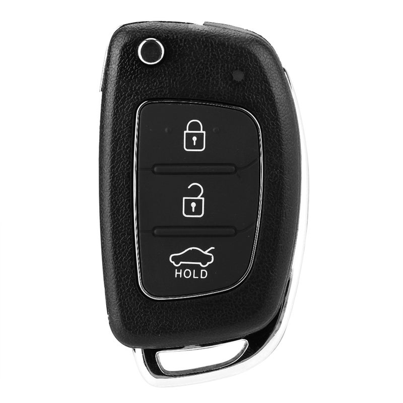 Flip 3 Button Remote Key Fob Case Shell Cover Fit For Hyundai Santa Fe (ix45) 2013-2014 - Image 1