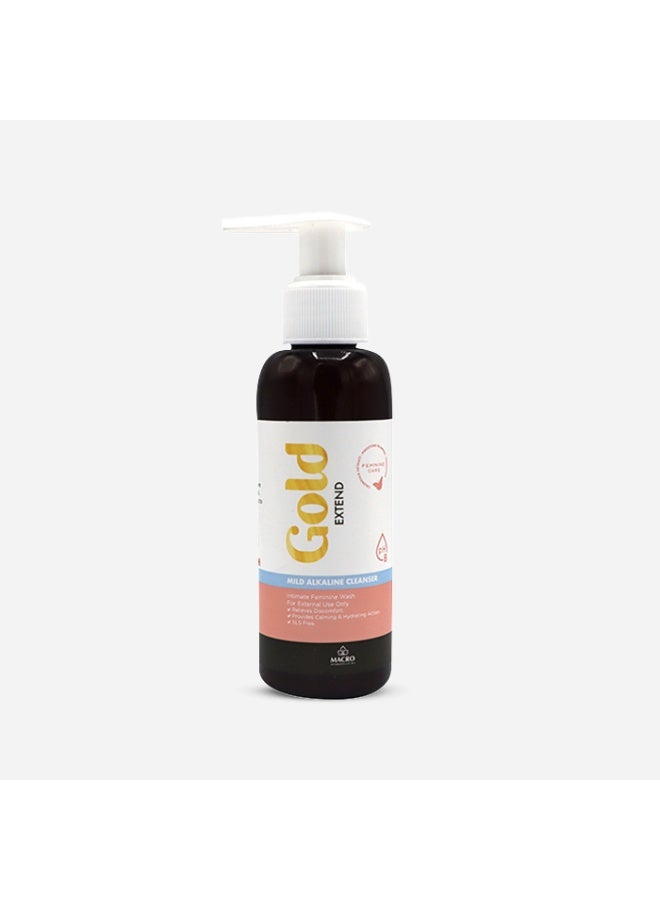 Gold Extended Mild Alkaline Cleanser 120 ml to treat and Get rid of the symptoms of fungal infection of the vagina infections and inflammations of the intimate area (vagina)