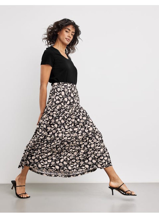 GERRY WEBER Tiered midi skirt with floral print  - Image 3