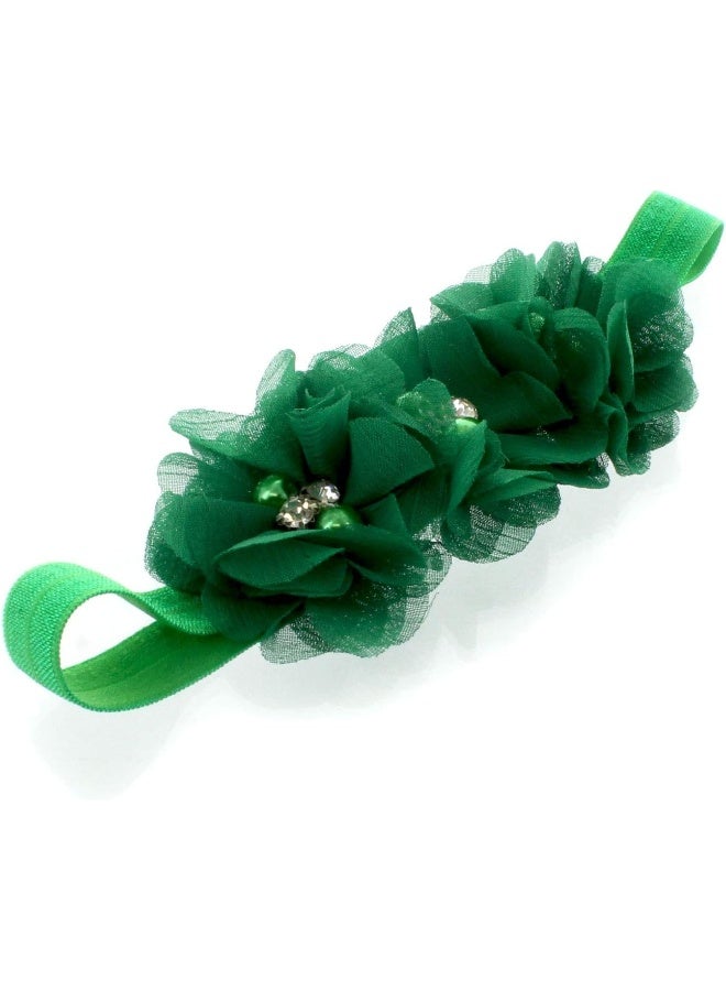 My Lello Flower Headbands Baby - Girls - Toddler Fabric Beaded Stretchy Elastic Pair - Image 5