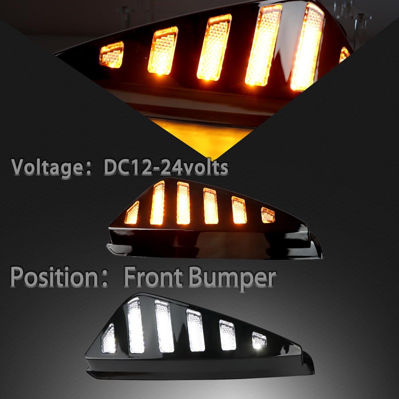 ZDEERAOTO LED Front Bumper Fog light DRL Amber Sequential Turn Signal Lamp Feature Kit for Nissan Sentra 2024 2025 S SV SR Replacement Front Bumper Trim Accessories - Image 5