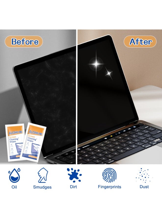 Screen & Electronic Cleaning Wipes，Pre-Moistened Individual Wrapped (12 x20cm) TV Screen Cleaner, Computer Monitor, Laptop, Lens Camera Sunglass Wipes ，Streak-Free，40 Pack - Image 5