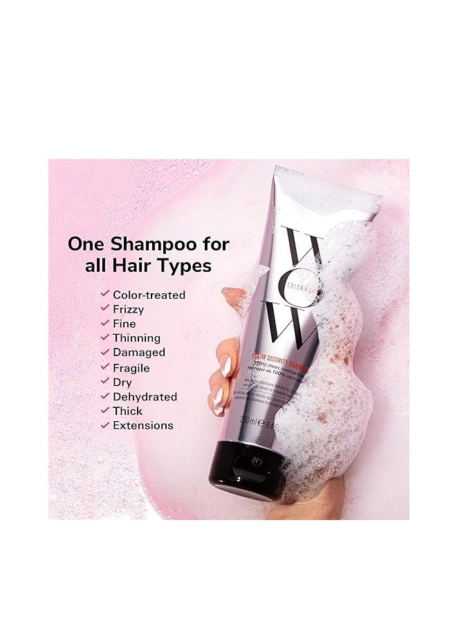كولور واو شامبو كولور سيكيوريتي من واو – صحي 100% وخالٍ الكبريتات والسيليكون، لا يترك أي بقايا على الشعر وصحى لفروة الرأس؛ مناسب لجميع أنواع بما في ذلك المصبوغ - Image 3