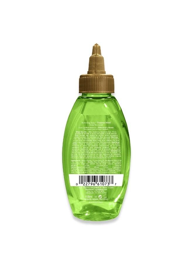 Ogx - Extra Strength Refreshing + Invigorating Teatree Mint Dry Scalp Treatment with Witch Hazel Astringent to Help Remove Scalp Buildup, Paraben-Free, Sulfate Surfactant-Free, 4 fl oz - Image 1