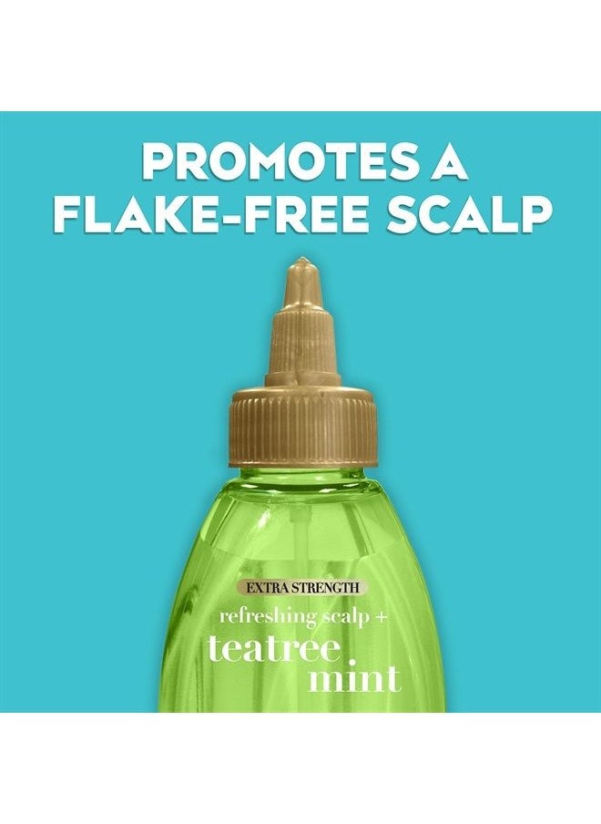 Ogx - Extra Strength Refreshing + Invigorating Teatree Mint Dry Scalp Treatment with Witch Hazel Astringent to Help Remove Scalp Buildup, Paraben-Free, Sulfate Surfactant-Free, 4 fl oz - Image 1