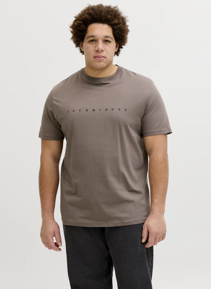 JACK & JONES Plus Size Graphic Crew Neck T-Shirt - Image 1