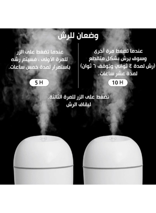 220ml Water Mist Diffuser for Car and Office – USB Powered Only – Random Colors - Image 3