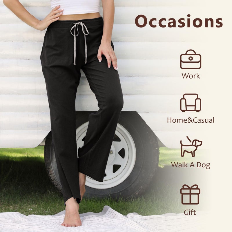 U2SKIIN Pajama Pants for Women Soft, 95% Cotton, 5% Spandex Comfortable Womens Lounge Sleep Pj Bottoms for Women(Navy,M) - Image 4