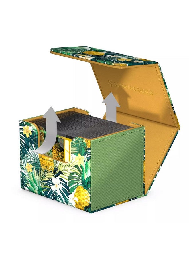 Ultimate Guard Limited Run Sidewinder 100+ Floral Places II, Deck Box for 100 Double-Sleeved TCG Cards, Bahia Green, Magnetic Closure & Microfiber Inner Lining… - Image 3