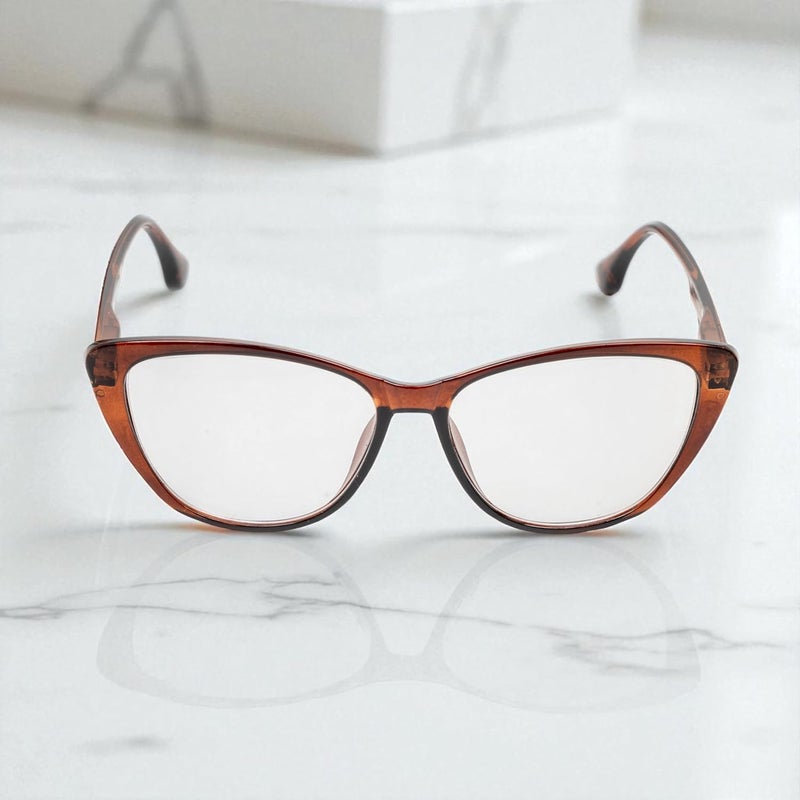 Lens + Lensplus Bigcateye TR Full Rim Eyeglasses with Lightweight Unisex Eyewear for Men & Women | Stylish Computer & Daily Use Frame - Image 2