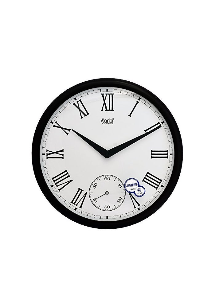 Ajanta Plastic Sweep Wall Clock – 37 cm Brown | Silent Movement | Easy-to-Read Dial | Ideal for Home, Office & Kitchen - Image 2