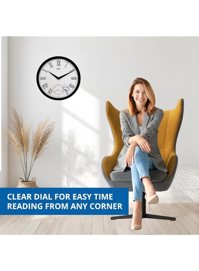 Ajanta Plastic Sweep Wall Clock – 37 cm Brown | Silent Movement | Easy-to-Read Dial | Ideal for Home, Office & Kitchen - Image 5