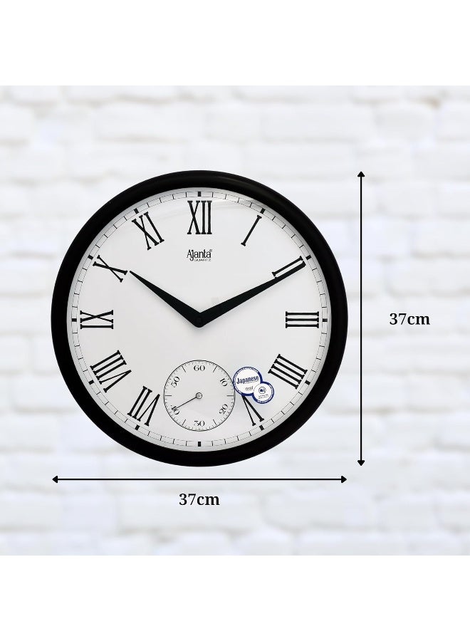Ajanta Plastic Sweep Wall Clock – 37 cm Brown | Silent Movement | Easy-to-Read Dial | Ideal for Home, Office & Kitchen - Image 2