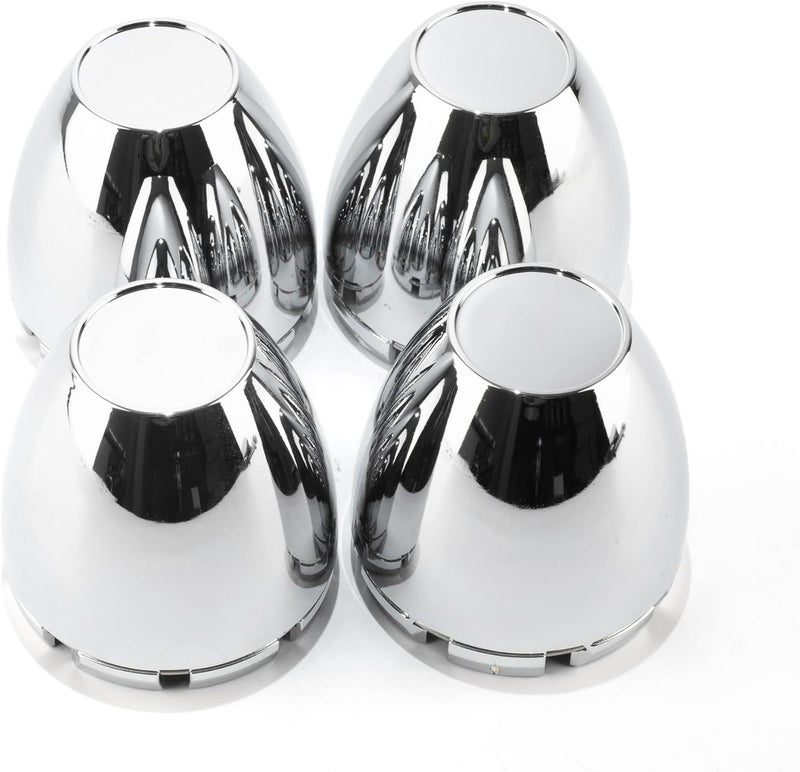 RTRHINOTUNING 4 PCS 3.26" Bore Dome Center Cap for Rim 3 1/4" Wheel Center Caps, OD: 3.26"(83 mm) ID: 3.15"(80 mm) Wheel Caps Hubcaps, Chrome Silver - Image 1