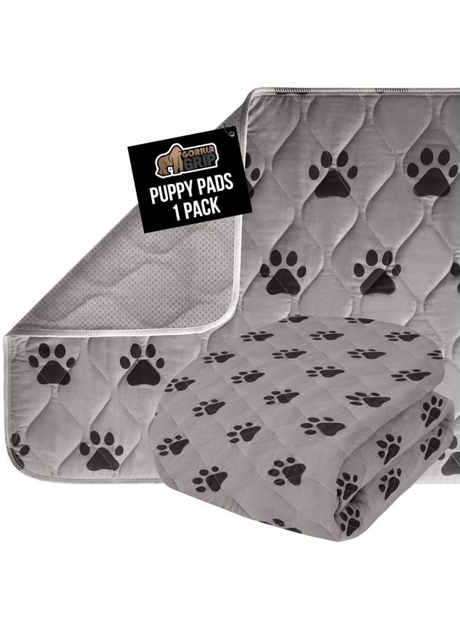 Gorilla Grip Original Reusable Pad and Bed Mat for Dogs, 46x28, Absorbs 5 Cups, Oeko Tex Certified, Washable, Waterproof, Puppy Crate Training, Furniture Protection Pet Pads, Fits 48 Inch Dog Crates - Image 1