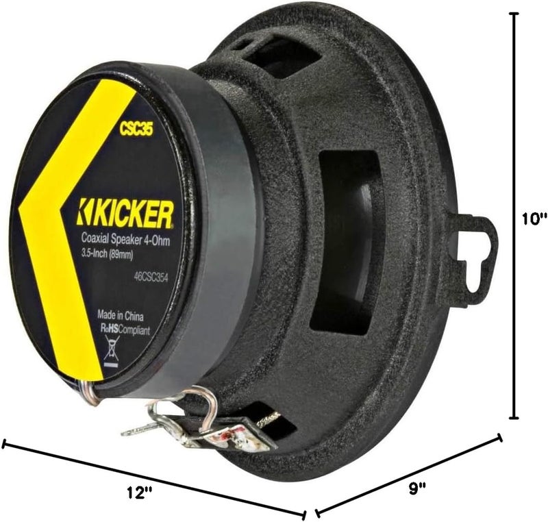 Kicker 46CSC354 CS-Series CSC35 3.5-Inch (89mm) Coaxial Speakers, 4-Ohm (Pair) - Image 5