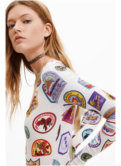 DESIGUAL Body with college patch print  - Image 3