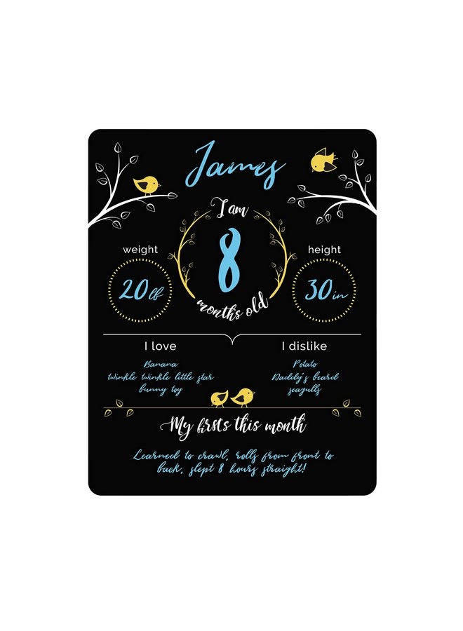 فيلت لايك شيرينغ لوحة طباشير لمشاركة مراحل نمو الطفل، ديكور غرفة الأطفال، لوحة رسائل للأطفال - لوحة صور لطيفة لمراحل نمو الطفل مع 3 أقلام طباشير - Image 1