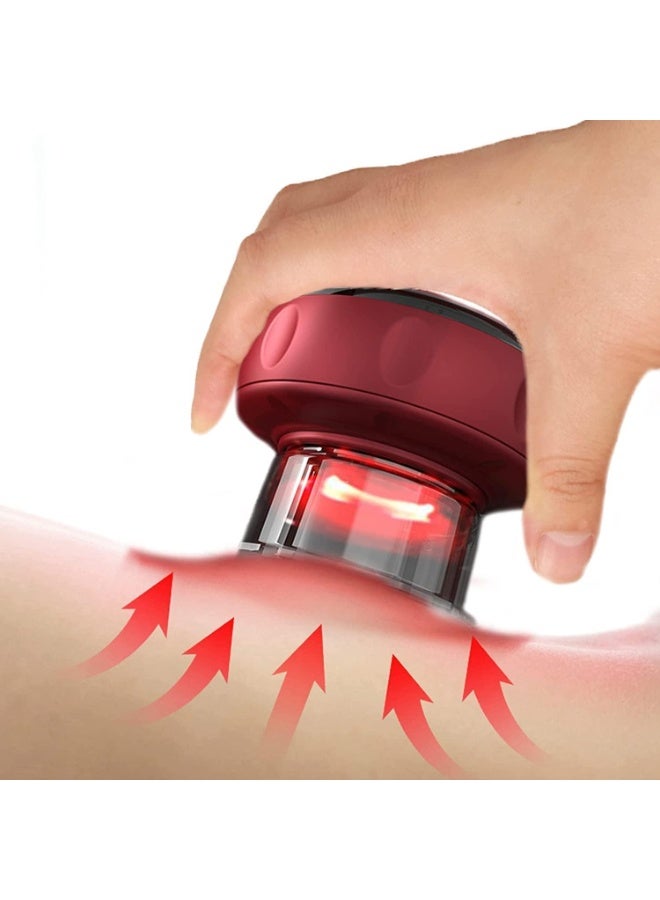 3-in-1 Therapeutic Cupping Massager with Red Light Therapy - Portable Rechargeable with 6 Temperature and Suction Levels - Image 1