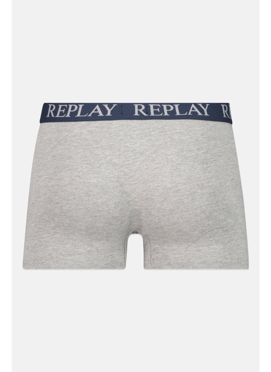 Replay - Men 2 Pack Brand Logo Trunk, Grey - Image 1