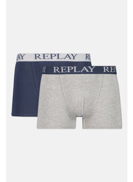Men 2 Pack Brand Logo Trunk, Grey