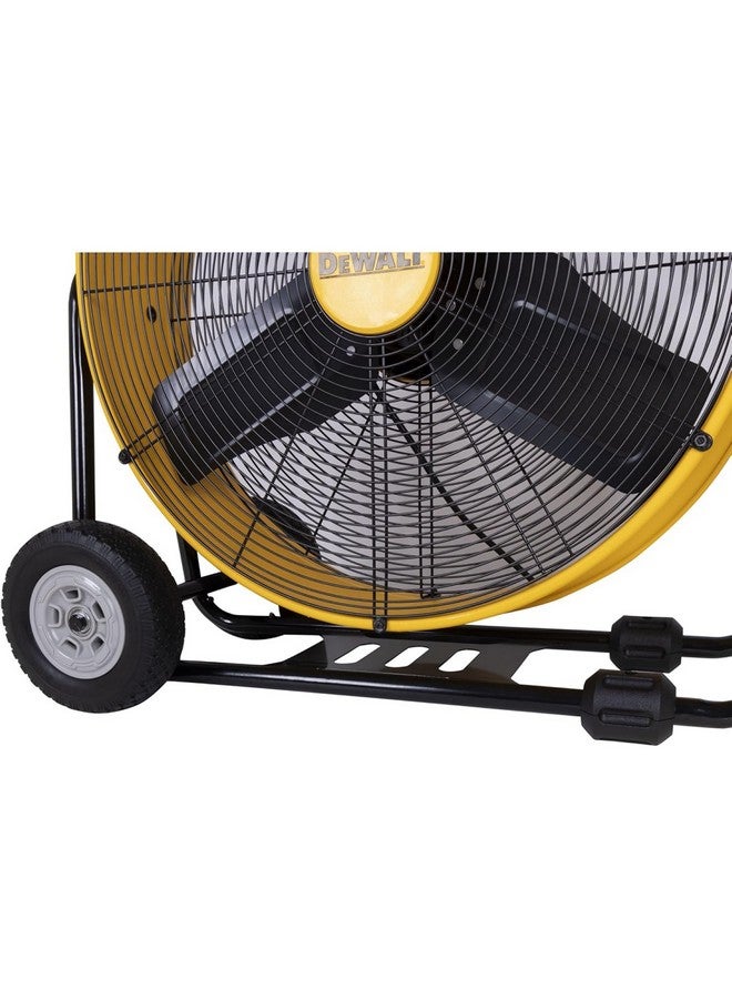 DEWALT 190W High-Velocity Industrial Floor Fan Yellow and Black 24 Inch DXF2410 - Image 4