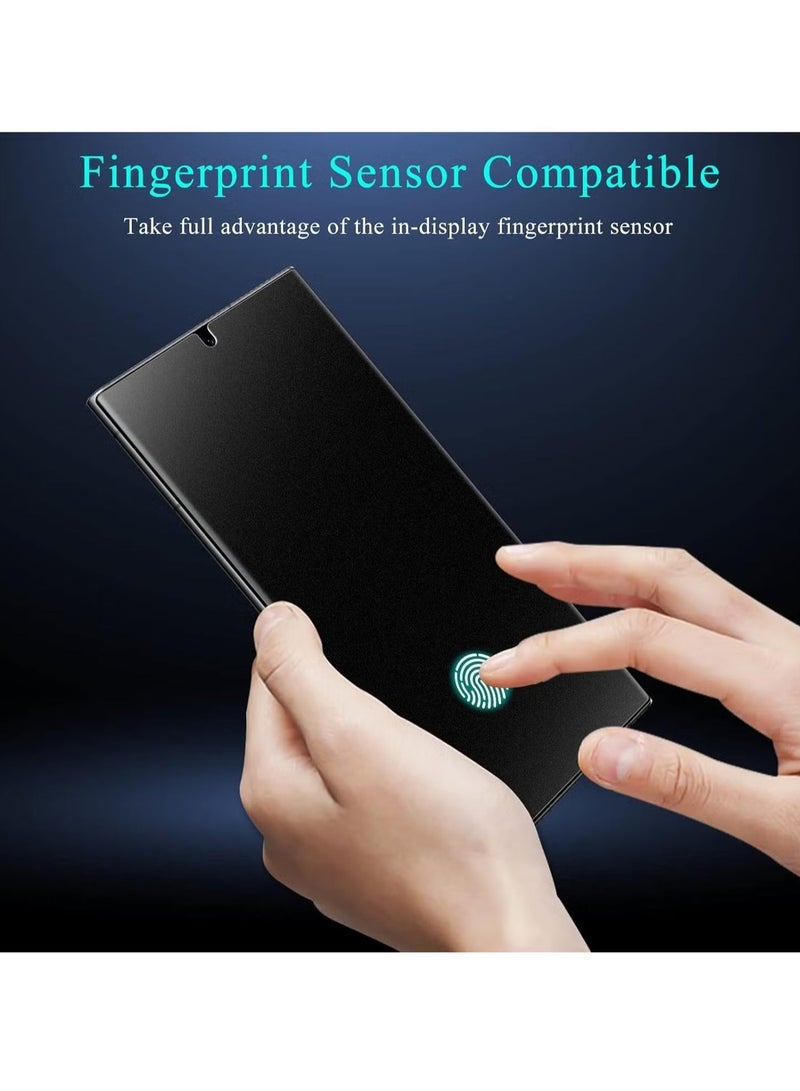 Raxoom [2+2 Pack] Samsung S23 Ultra Matte Privacy Screen Protector | Anti-Spy, Anti-Glare, Full Adhesive Flexible Film | Compatible with Fingerprint Sensor | Camera Lens Glass Protector for Galaxy S23 Ultra 6.8" - Image 3