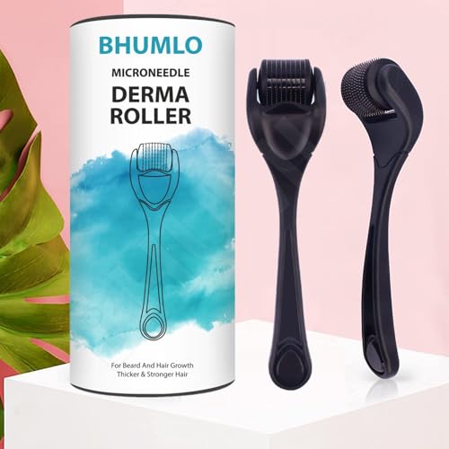 BHUMLO Derma Roller for Hair and Beard Regrowth - 540 Micro 0.5mm Titanium Alloy Needles - Reduces Fall & Stimulates Follicles - Safe, Effective, Easy to Use - Skin Care for Men and Women - Image 5
