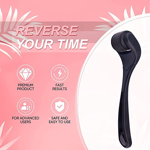 BHUMLO Derma Roller for Hair and Beard Regrowth - 540 Micro 0.5mm Titanium Alloy Needles - Reduces Fall & Stimulates Follicles - Safe, Effective, Easy to Use - Skin Care for Men and Women - Image 3