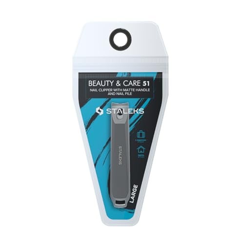 Staleks Beauty Care 51 Large Nail Clipper with Matte Handle and Nail File Stainless Steel Trimmer for Medium and Hard Nails Home Use - Image 3