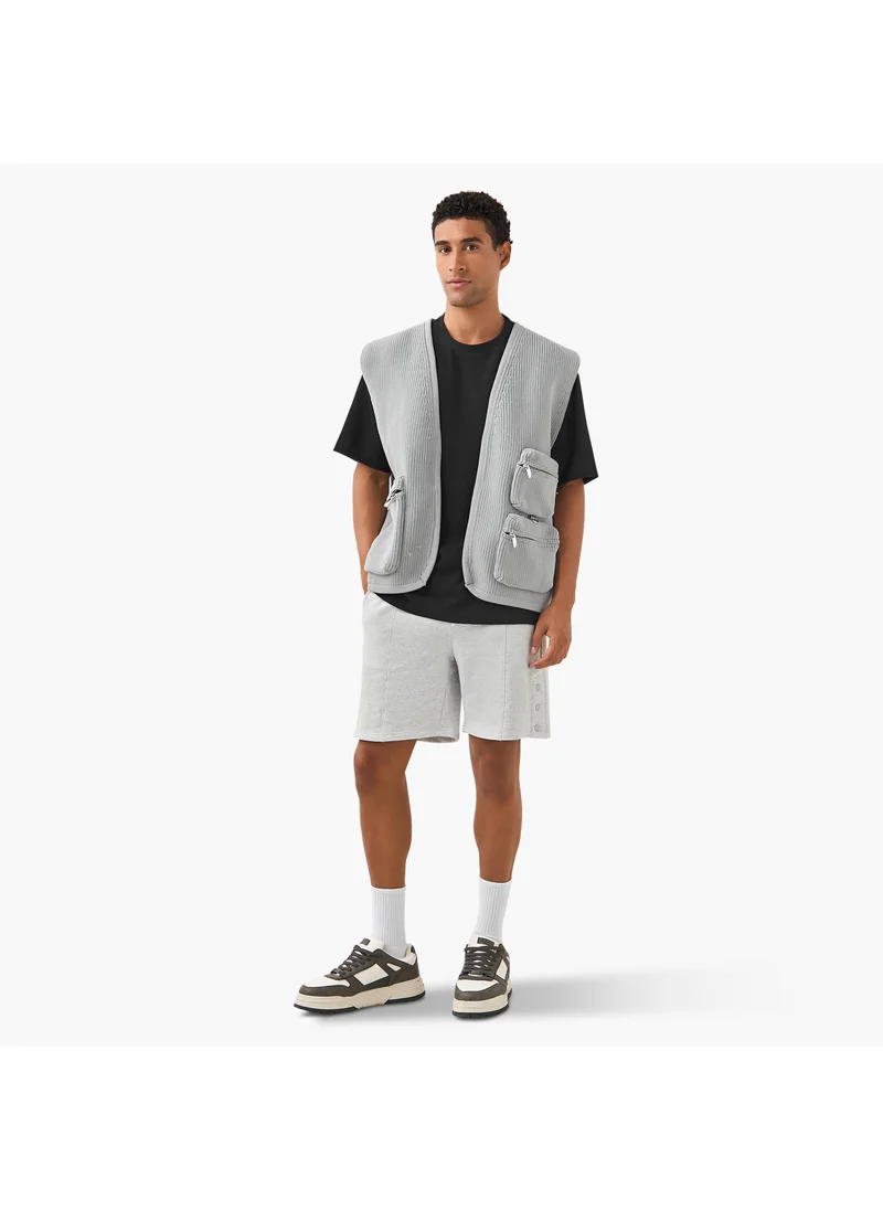 ستارتر Starter Button Detail Shorts with Drawstring Closure and Pockets